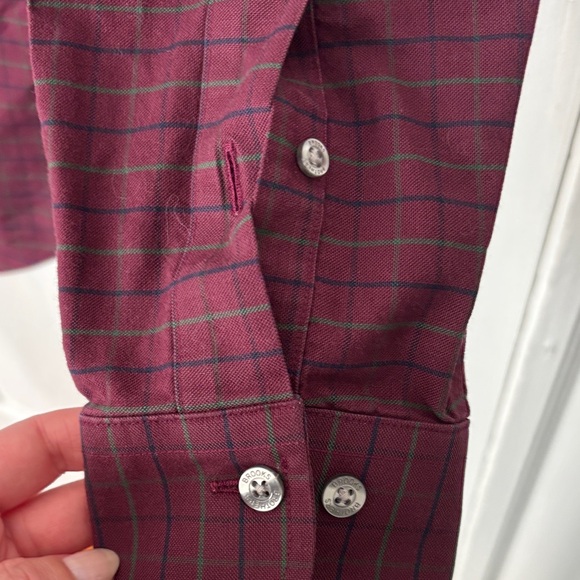 Brooks Brothers Burgundy Plaid Button Down Shirt - Picture 7 of 8